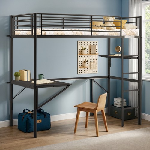 Single solid metal loft - single,