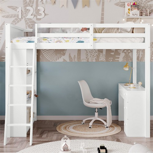 Single pine wood - loft, bed