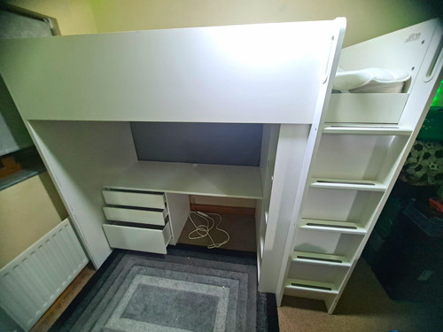 White grey wooden high - white,