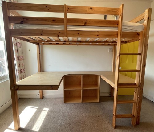 Single solid pine bunk bed