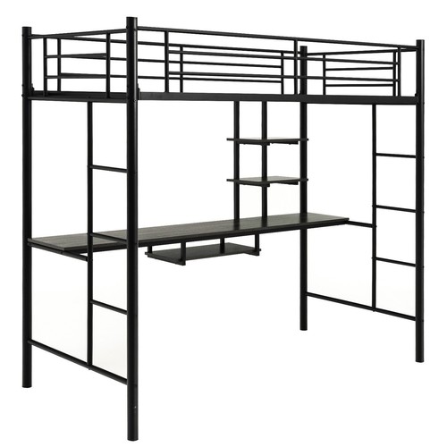 Single metal loft - metal, bed